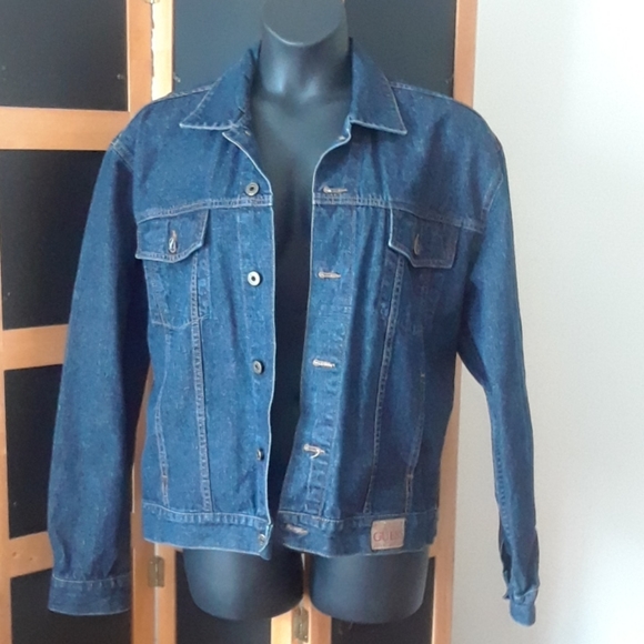 TAKE 1/2 OFF VINTAGE AUTHENTIC GUESS DENIM JACKET - Picture 5 of 16